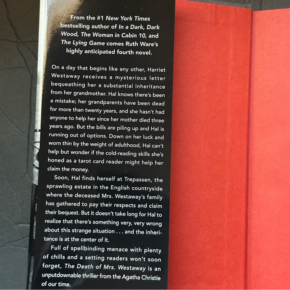 The Death of Mrs. Westaway by Ruth Ware | Fiction, Mystery | Hardcover Book - Picture 3 of 10